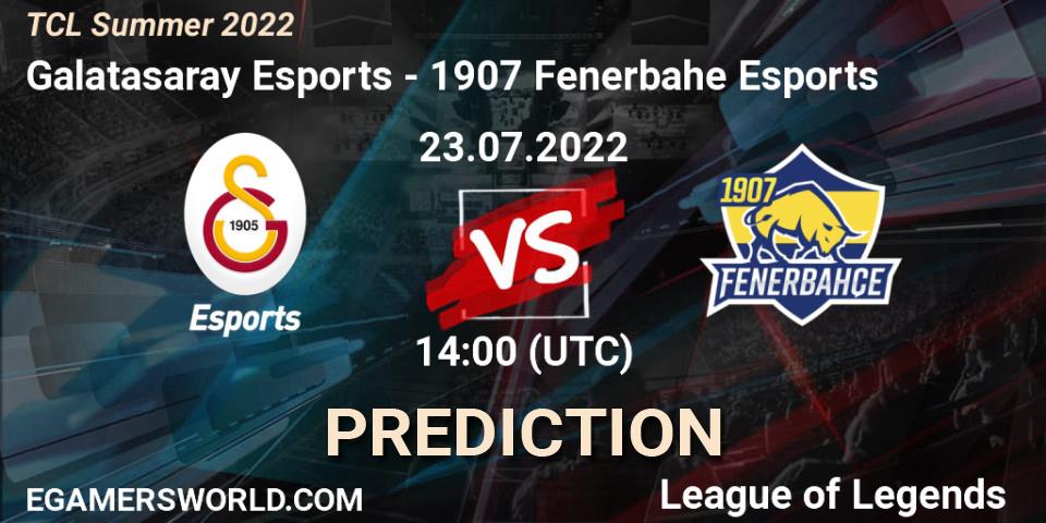 Galatasaray Esports vs 1907 Fenerbahçe Esports: Betting TIp, Match Prediction. 23.07.22. LoL, TCL Summer 2022