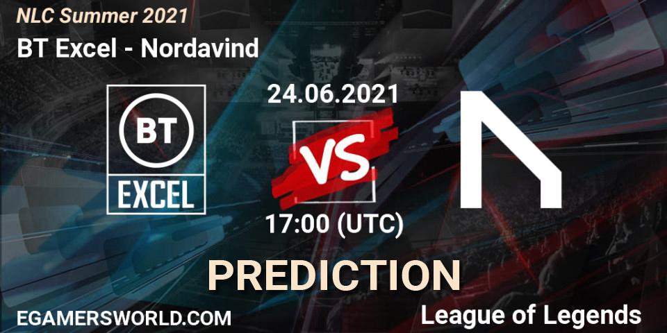 BT Excel vs Nordavind: Betting TIp, Match Prediction. 24.06.2021 at 17:00. LoL, NLC Summer 2021