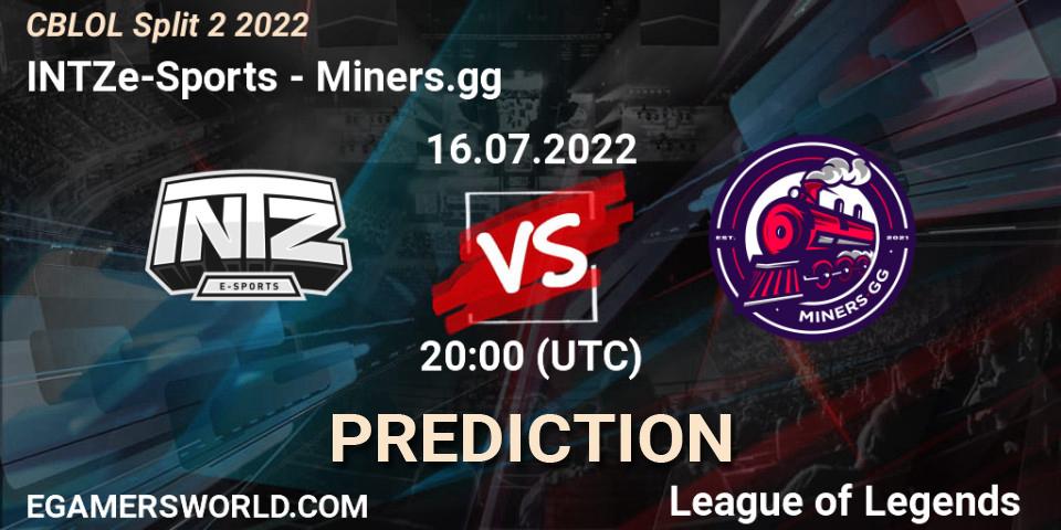INTZ e-Sports vs Miners.gg: Betting TIp, Match Prediction. 16.07.22. LoL, CBLOL Split 2 2022