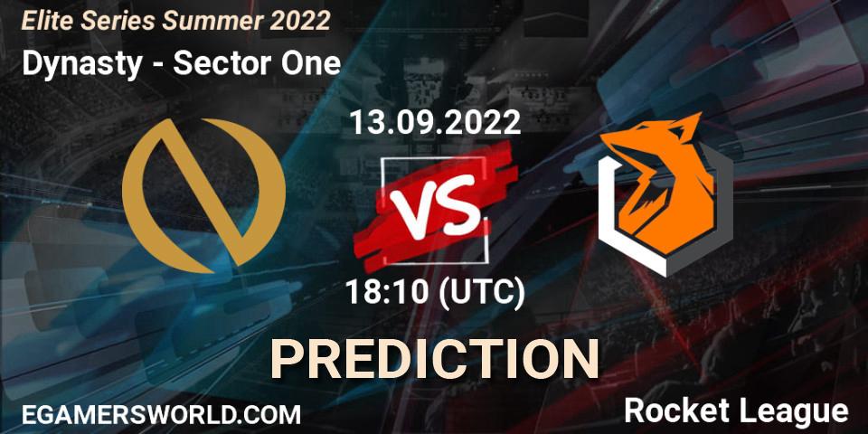 Dynasty vs Sector One: Betting TIp, Match Prediction. 13.09.22. Rocket League, Elite Series Summer 2022