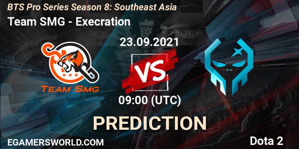 Team SMG vs Execration: Betting TIp, Match Prediction. 23.09.2021 at 09:01. Dota 2, BTS Pro Series Season 8: Southeast Asia