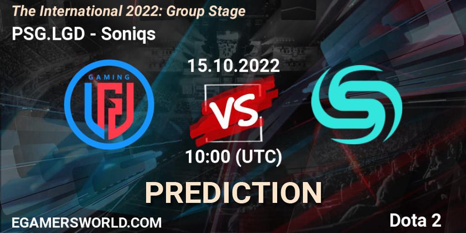 PSG.LGD vs Soniqs: Betting TIp, Match Prediction. 15.10.22. Dota 2, The International 2022: Group Stage