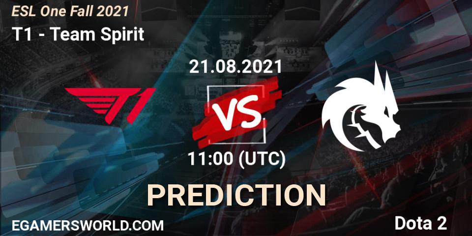 T1 vs Team Spirit: Betting TIp, Match Prediction. 21.08.2021 at 11:45. Dota 2, ESL One Fall 2021