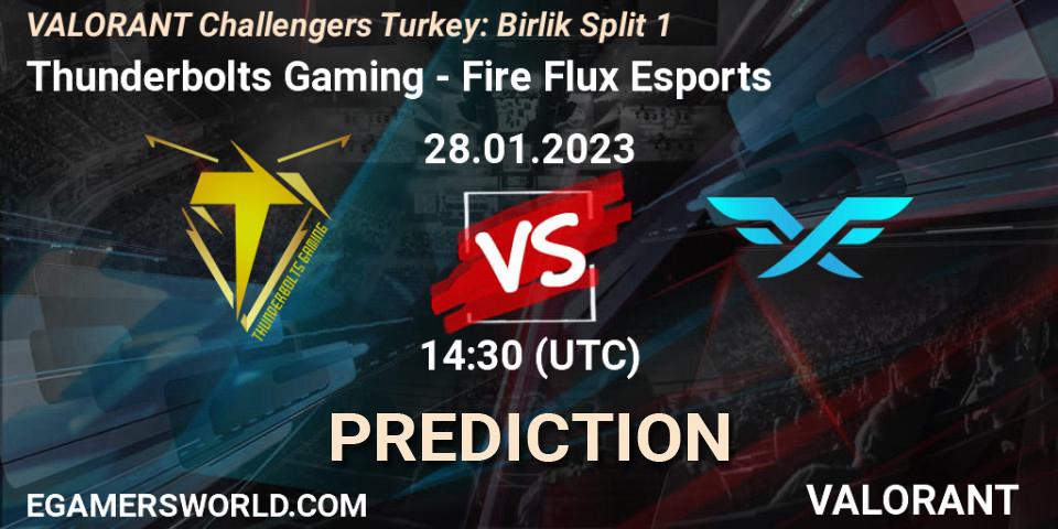 Thunderbolts Gaming vs Fire Flux Esports: Betting TIp, Match Prediction. 28.01.23. VALORANT, VALORANT Challengers 2023 Turkey: Birlik Split 1