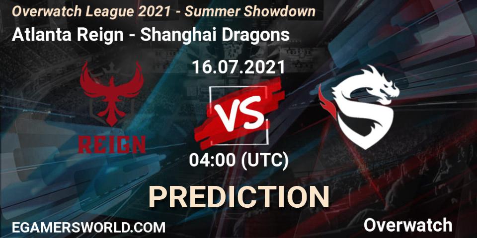 Atlanta Reign vs Shanghai Dragons: Betting TIp, Match Prediction. 16.07.21. Overwatch, Overwatch League 2021 - Summer Showdown
