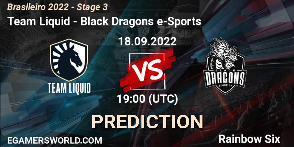 Team Liquid vs Black Dragons e-Sports: Betting TIp, Match Prediction. 18.09.22. Rainbow Six, Brasileirão 2022 - Stage 3