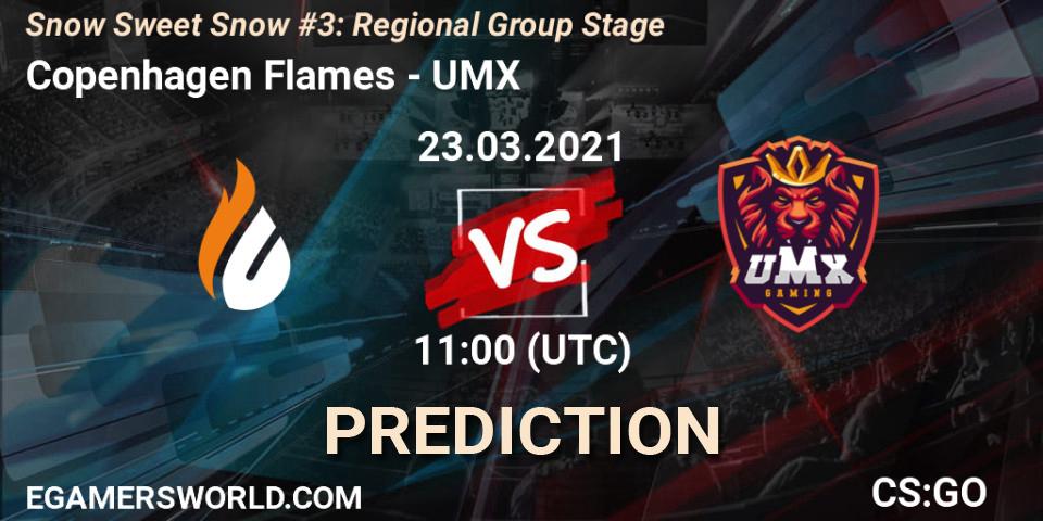 Copenhagen Flames vs UMX: Betting TIp, Match Prediction. 23.03.2021 at 11:00. Counter-Strike (CS2), Snow Sweet Snow #3: Regional Group Stage