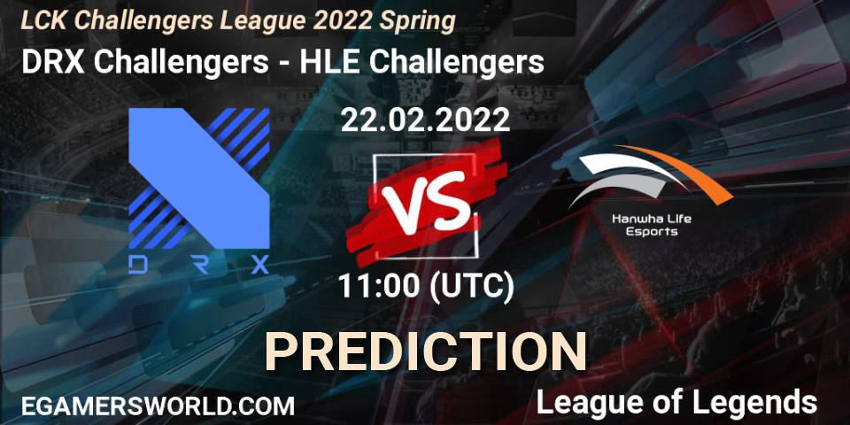 DRX Challengers vs HLE Challengers: Betting TIp, Match Prediction. 22.02.2022 at 11:00. LoL, LCK Challengers League 2022 Spring