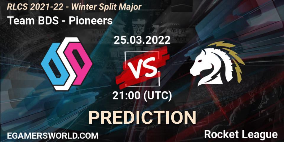 Team BDS vs Pioneers: Betting TIp, Match Prediction. 25.03.2022 at 20:45. Rocket League, RLCS 2021-22 - Winter Split Major