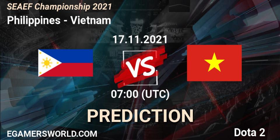 Philippines vs Vietnam: Betting TIp, Match Prediction. 17.11.21. Dota 2, SEAEF Dota2 Championship 2021