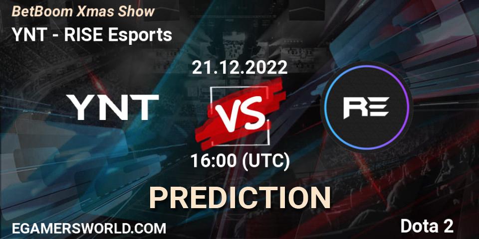 YNT vs RISE Esports: Betting TIp, Match Prediction. 21.12.22. Dota 2, BetBoom Xmas Show