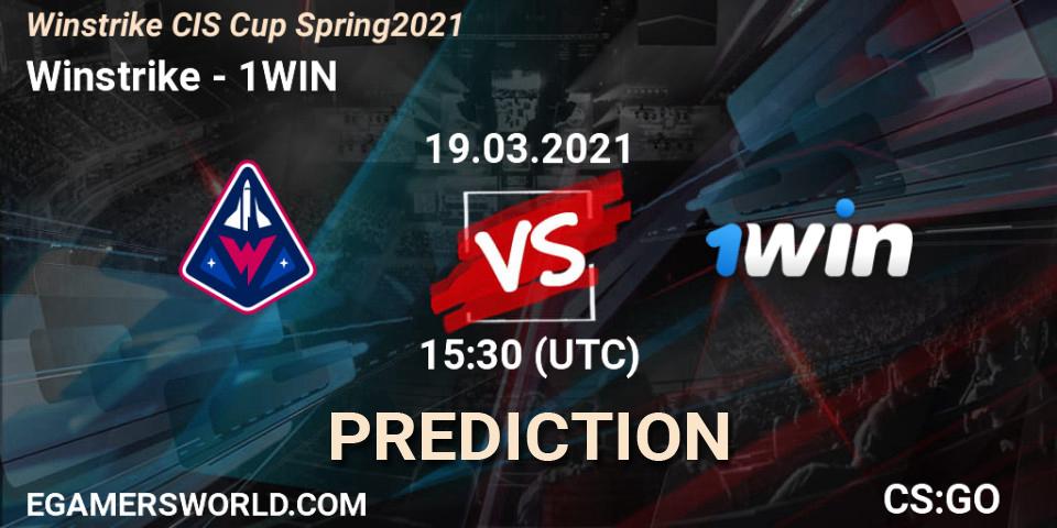 Winstrike vs 1WIN: Betting TIp, Match Prediction. 19.03.21. CS2 (CS:GO), Winstrike CIS Cup Spring 2021
