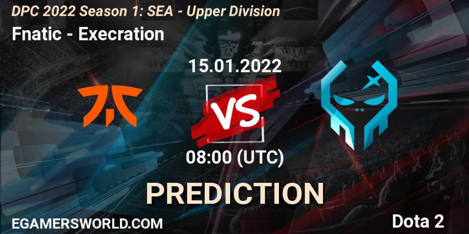 Fnatic vs Execration: Betting TIp, Match Prediction. 15.01.2022 at 09:08. Dota 2, DPC 2022 Season 1: SEA - Upper Division