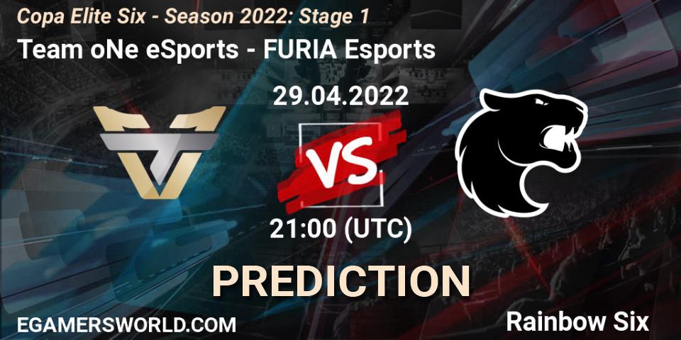 Team oNe eSports vs FURIA Esports: Betting TIp, Match Prediction. 29.04.2022 at 21:00. Rainbow Six, Copa Elite Six - Season 2022: Stage 1