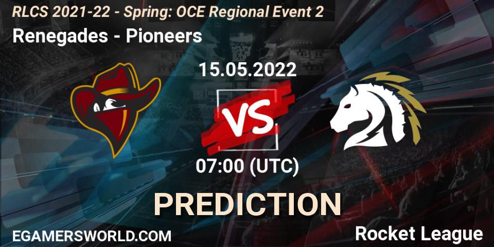 Renegades vs Pioneers: Betting TIp, Match Prediction. 15.05.22. Rocket League, RLCS 2021-22 - Spring: OCE Regional Event 2