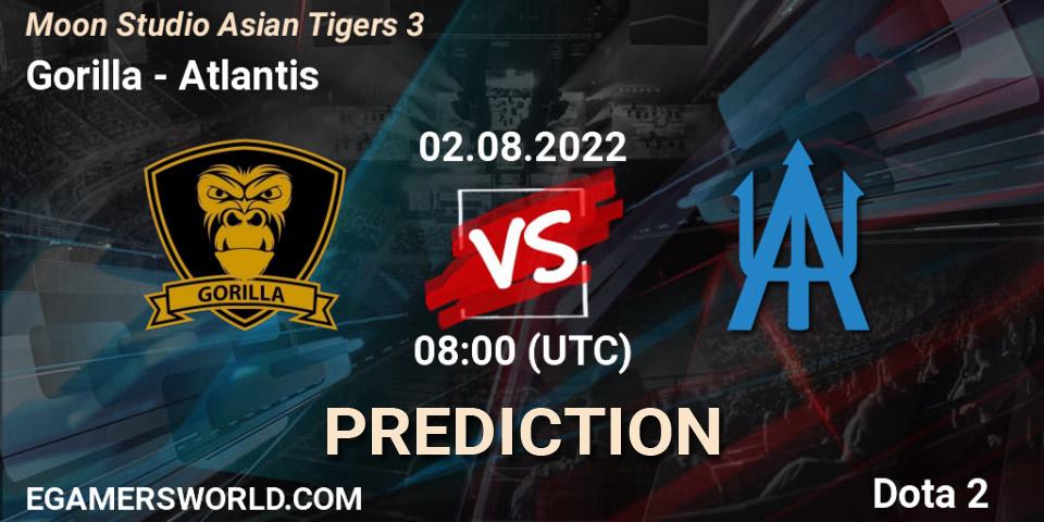 Gorilla vs Atlantis: Betting TIp, Match Prediction. 02.08.2022 at 08:00. Dota 2, Moon Studio Asian Tigers 3