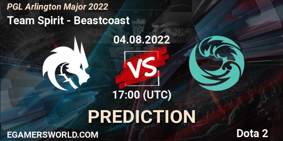 Team Spirit vs Beastcoast: Betting TIp, Match Prediction. 04.08.2022 at 17:19. Dota 2, PGL Arlington Major 2022 - Group Stage