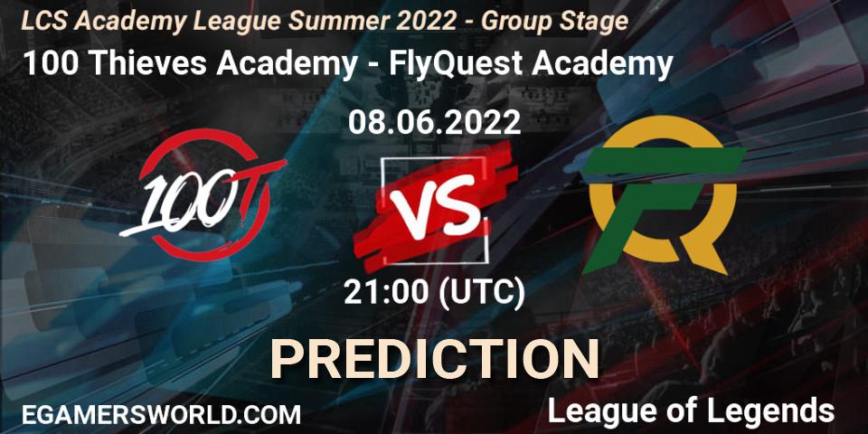 100 Thieves Academy vs FlyQuest Academy: Betting TIp, Match Prediction. 08.06.22. LoL, LCS Academy League Summer 2022 - Group Stage