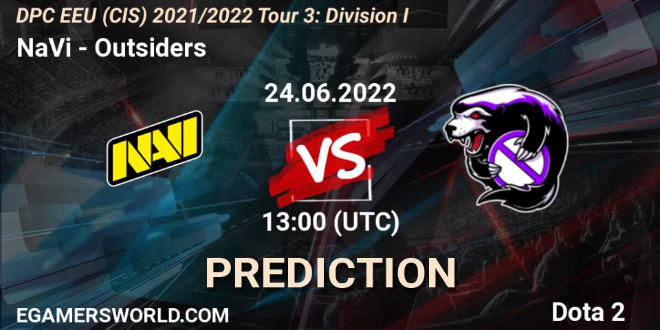 NaVi vs Outsiders: Betting TIp, Match Prediction. 24.06.2022 at 13:01. Dota 2, DPC EEU (CIS) 2021/2022 Tour 3: Division I
