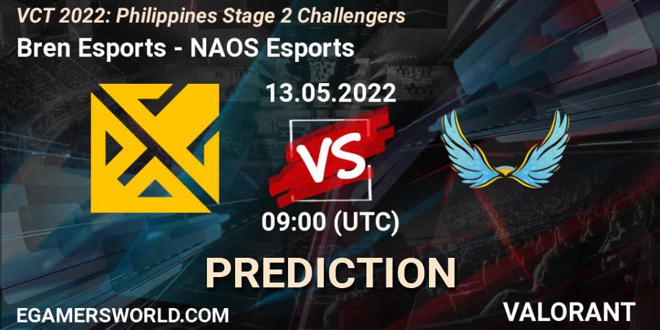 Bren Esports vs NAOS Esports: Betting TIp, Match Prediction. 13.05.2022 at 10:00. VALORANT, VCT 2022: Philippines Stage 2 Challengers