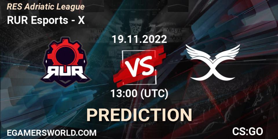 RUR Esports vs X: Betting TIp, Match Prediction. 19.11.2022 at 13:00. Counter-Strike (CS2), RES Adriatic League
