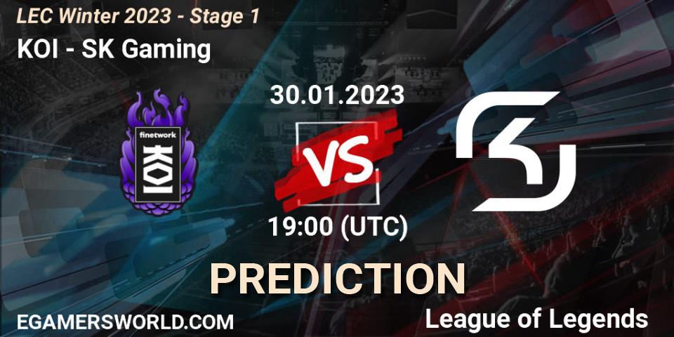 KOI vs SK Gaming: Betting TIp, Match Prediction. 30.01.23. LoL, LEC Winter 2023 - Stage 1