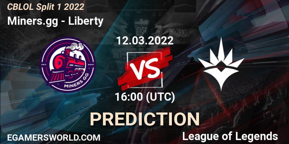 Miners.gg vs Liberty: Betting TIp, Match Prediction. 12.03.2022 at 16:00. LoL, CBLOL Split 1 2022