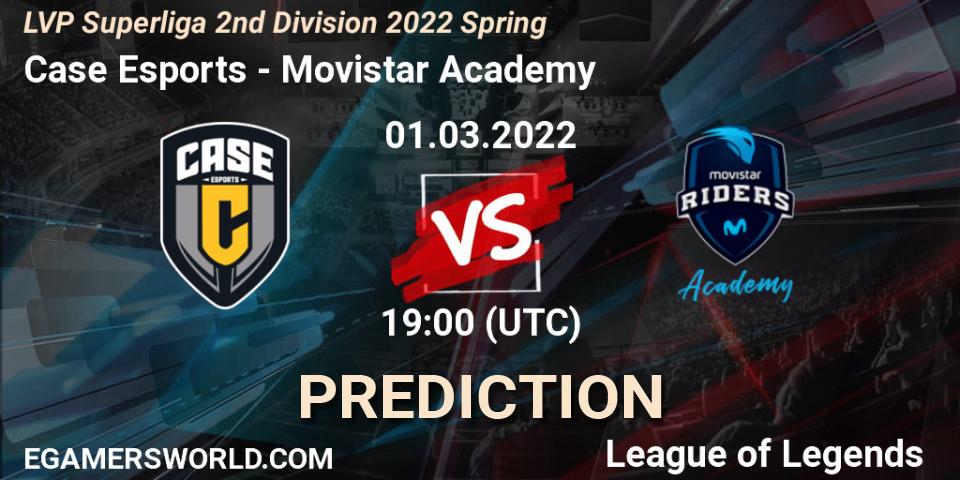 Case Esports vs Movistar Academy: Betting TIp, Match Prediction. 01.03.2022 at 19:00. LoL, LVP Superliga 2nd Division 2022 Spring