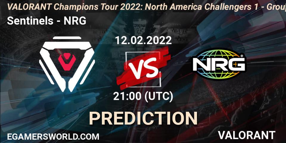 Sentinels vs NRG: Betting TIp, Match Prediction. 12.02.2022 at 21:00. VALORANT, VCT 2022: North America Challengers 1 - Group Stage