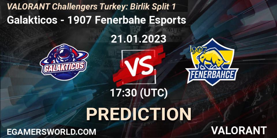Galakticos vs 1907 Fenerbahçe Esports: Betting TIp, Match Prediction. 21.01.2023 at 18:30. VALORANT, VALORANT Challengers 2023 Turkey: Birlik Split 1