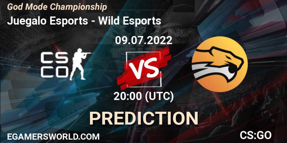 Juegalo Esports vs Wild Esports: Betting TIp, Match Prediction. 09.07.2022 at 20:00. Counter-Strike (CS2), God Mode Championship
