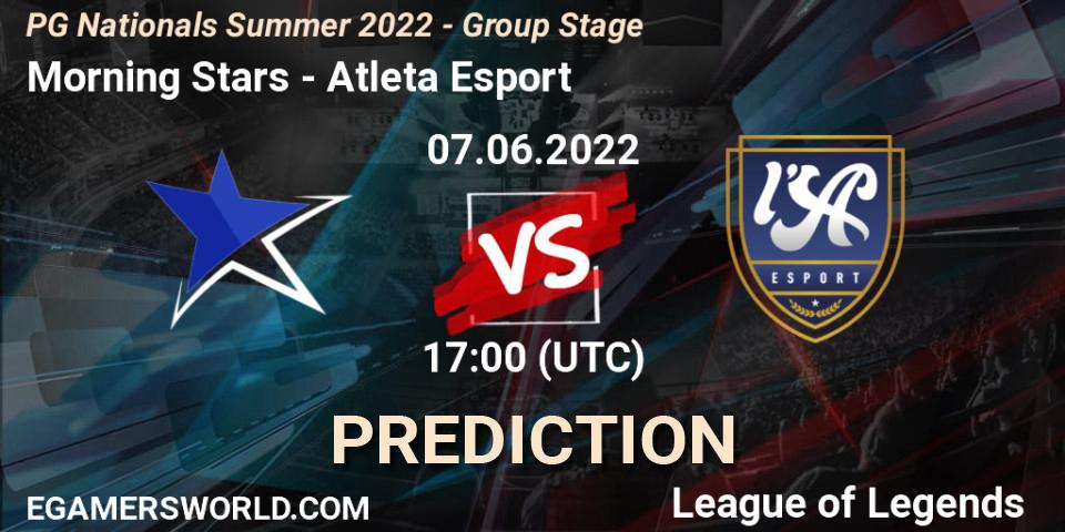 Morning Stars vs Atleta Esport: Betting TIp, Match Prediction. 07.06.2022 at 20:00. LoL, PG Nationals Summer 2022 - Group Stage