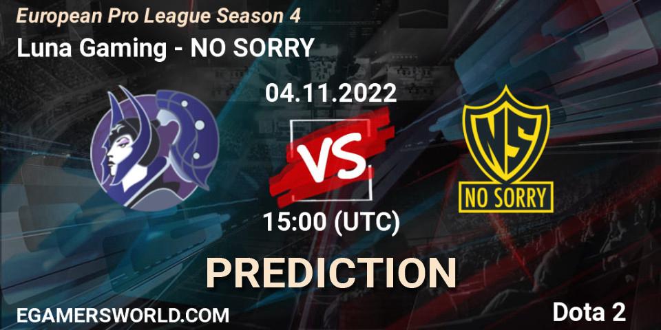 MooN team vs NO SORRY: Betting TIp, Match Prediction. 05.11.2022 at 13:04. Dota 2, European Pro League Season 4