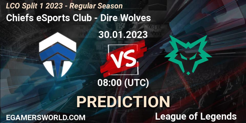 Chiefs eSports Club vs Dire Wolves: Betting TIp, Match Prediction. 30.01.23. LoL, LCO Split 1 2023 - Regular Season