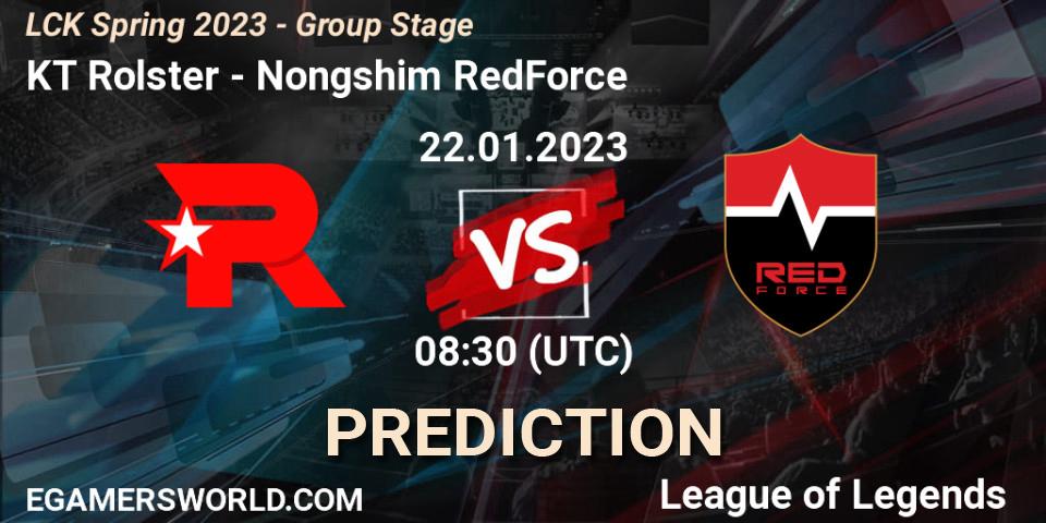 KT Rolster vs Nongshim RedForce: Betting TIp, Match Prediction. 22.01.23. LoL, LCK Spring 2023 - Group Stage