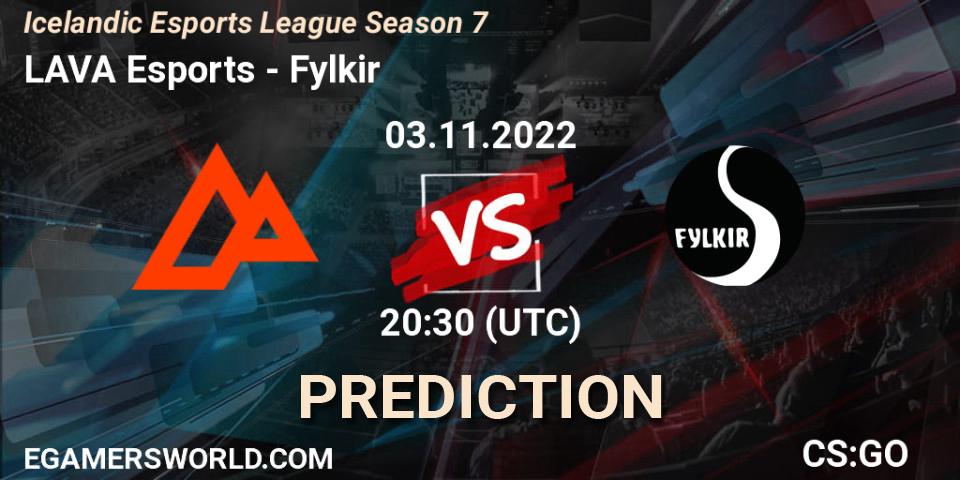 LAVA Esports vs Fylkir: Betting TIp, Match Prediction. 03.11.2022 at 20:30. Counter-Strike (CS2), Icelandic Esports League Season 7