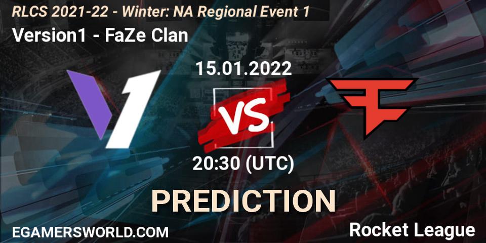 Version1 vs FaZe Clan: Betting TIp, Match Prediction. 15.01.22. Rocket League, RLCS 2021-22 - Winter: NA Regional Event 1