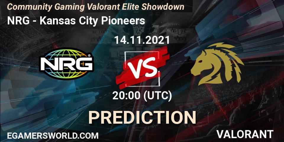 NRG vs Kansas City Pioneers: Betting TIp, Match Prediction. 14.11.2021 at 20:00. VALORANT, Community Gaming Valorant Elite Showdown