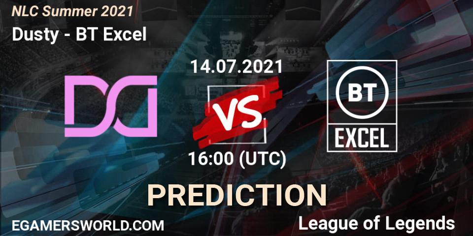 Dusty vs BT Excel: Betting TIp, Match Prediction. 14.07.21. LoL, NLC Summer 2021