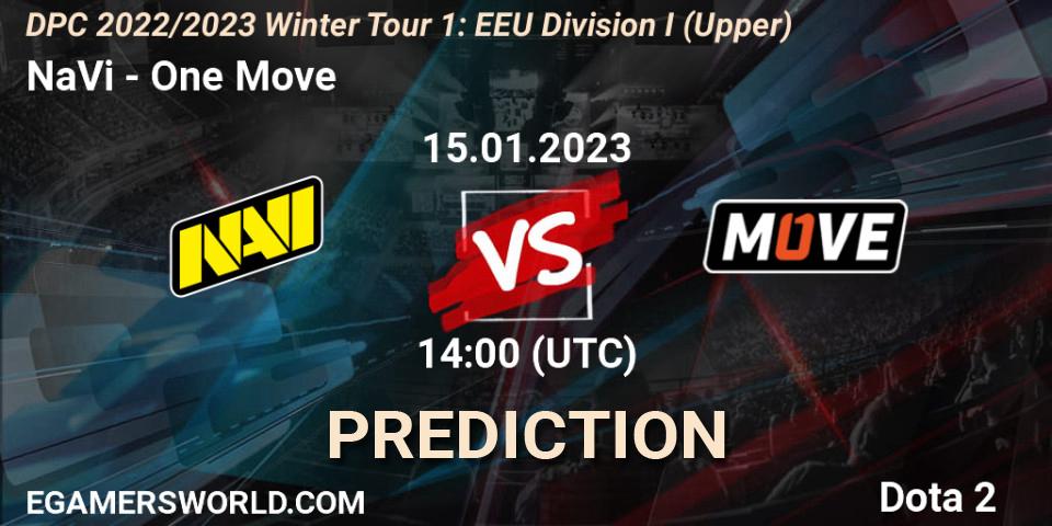 NaVi vs One Move: Betting TIp, Match Prediction. 15.01.23. Dota 2, DPC 2022/2023 Winter Tour 1: EEU Division I (Upper)