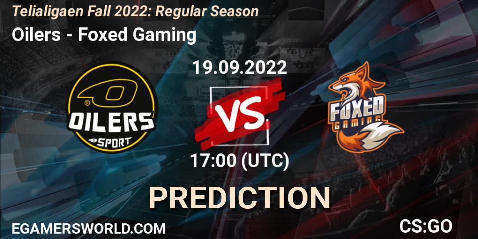 Oilers vs Foxed Gaming: Betting TIp, Match Prediction. 19.09.2022 at 17:00. Counter-Strike (CS2), Telialigaen Fall 2022: Regular Season