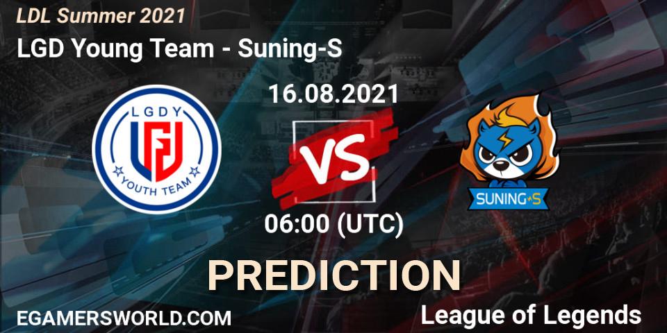 LGD Young Team vs Suning-S: Betting TIp, Match Prediction. 16.08.21. LoL, LDL Summer 2021
