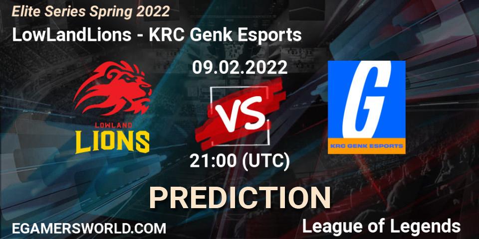 LowLandLions vs KRC Genk Esports: Betting TIp, Match Prediction. 09.02.22. LoL, Elite Series Spring 2022