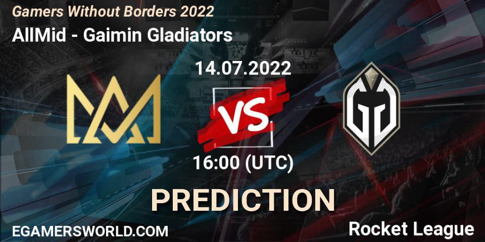 AllMid vs Gaimin Gladiators: Betting TIp, Match Prediction. 14.07.2022 at 16:00. Rocket League, Gamers Without Borders 2022
