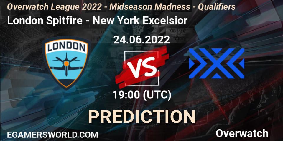London Spitfire vs New York Excelsior: Betting TIp, Match Prediction. 24.06.22. Overwatch, Overwatch League 2022 - Midseason Madness - Qualifiers