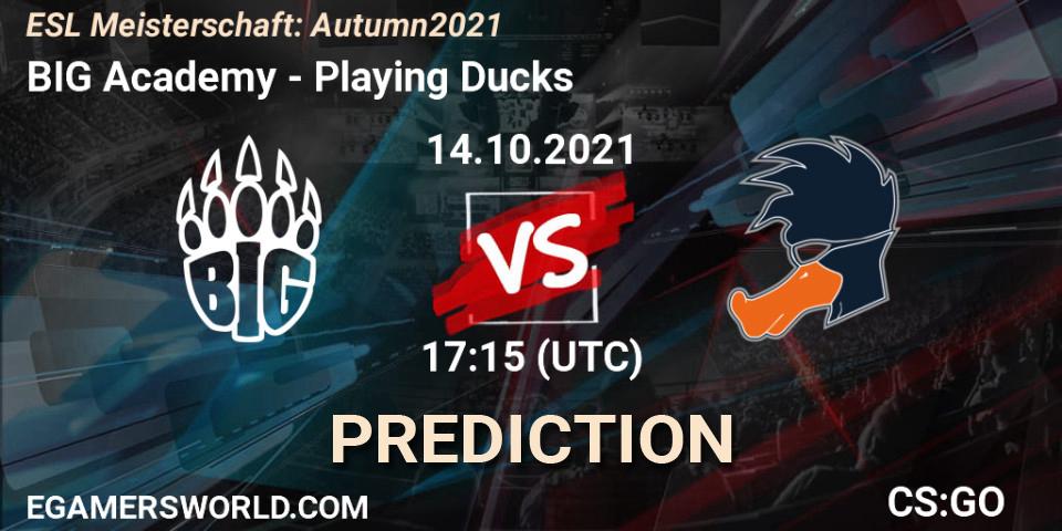BIG Academy vs Playing Ducks: Betting TIp, Match Prediction. 14.10.21. CS2 (CS:GO), ESL Meisterschaft: Autumn 2021