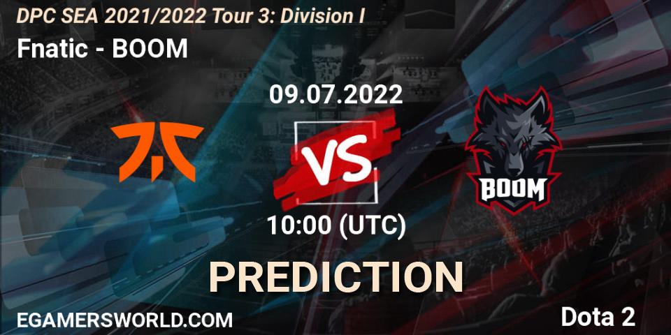 Fnatic vs BOOM: Betting TIp, Match Prediction. 09.07.22. Dota 2, DPC SEA 2021/2022 Tour 3: Division I