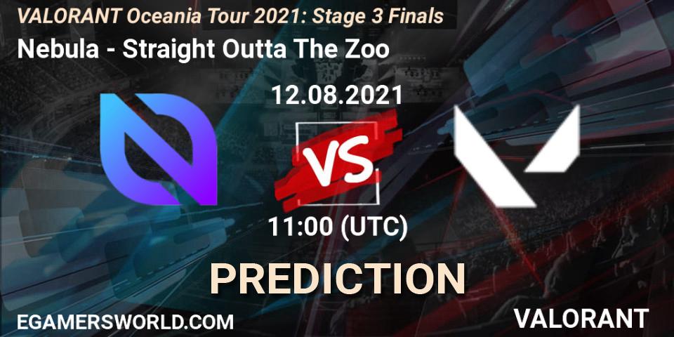Nebula vs Straight Outta The Zoo: Betting TIp, Match Prediction. 12.08.2021 at 11:00. VALORANT, VALORANT Oceania Tour 2021: Stage 3 Finals
