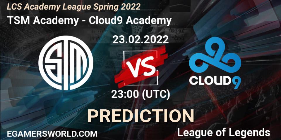 TSM Academy vs Cloud9 Academy: Betting TIp, Match Prediction. 23.02.22. LoL, LCS Academy League Spring 2022