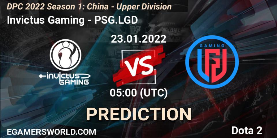 Invictus Gaming vs PSG.LGD: Betting TIp, Match Prediction. 23.01.22. Dota 2, DPC 2022 Season 1: China - Upper Division
